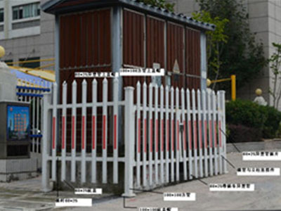 上海红色插片护栏